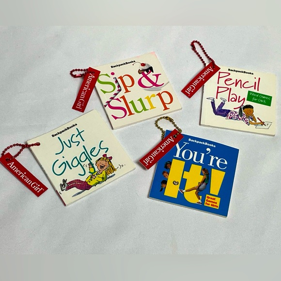 American Girl Toys Vintage American Girl Backpack Books X4 Good